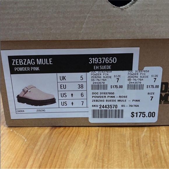 🩶Size 7 - NWT: DR. MARTENS - Women's ZebZag Suede Mules - Picture 13 of 14